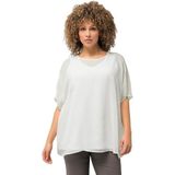 Ulla Popken - Blouseshirt - Wit - Halve Mouw - Wijde Pasvorm