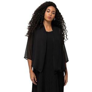 Ulla Popken - Tussenjas - Zwart - Wijde Pasvorm - Korte Pasvorm