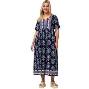 Ulla Popken Midi-jurk voor dames, nachtblauw, 50/52 NL