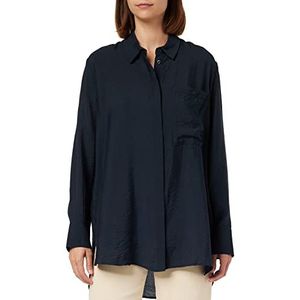 s.Oliver Damesblouse, lange mouwen, blauw, 44
