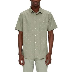 s.Oliver - 2131013 - Herenshirt - Olive - Korte Mouwen
