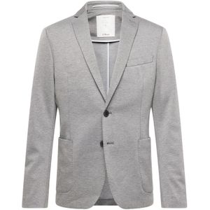 s.Oliver - BLACK LABEL - Colbert - Effen - Materiaalmix met Viscose