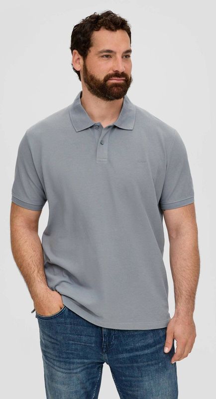 S.Oliver Big Size Regular Fit Polo Plus Size Grijs