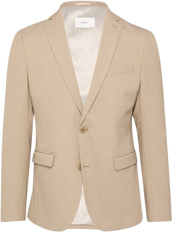 s.Oliver - Colbert - Blazer - Lichtbruin - Slim Fit
