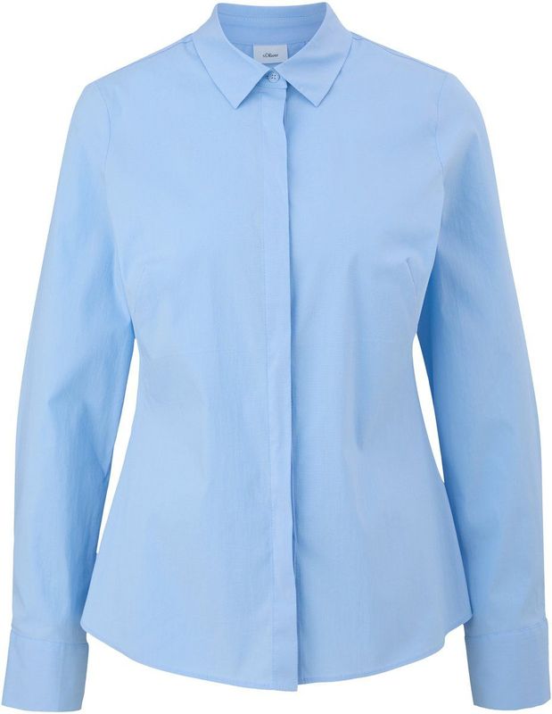 s.Oliver BLACK LABEL - Klassieke Blouse - Zwart - Katoen