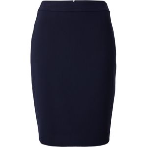 Kokerrok - Effen - Gevoerde Zoom - Knielengte - Slanke Pasvorm