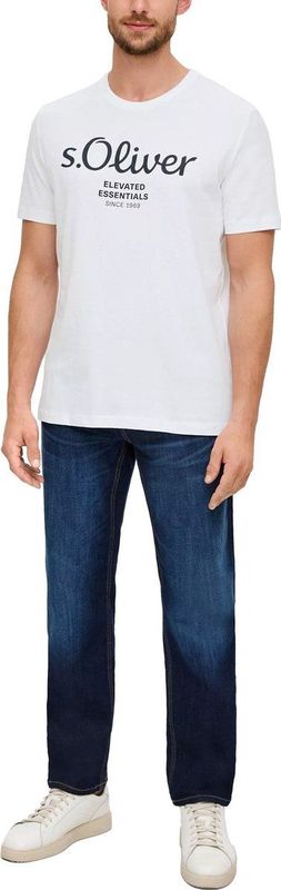 s.Oliver Kurzarmshirt T-Shirt mit Logo-Print Artwork