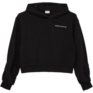 Sweater - Capuchon - Sweatstof - Geribbelde Kraag - Losse Pasvorm