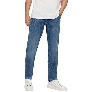 s.Oliver Heren Jeans Broek, Mauro Tapered Leg Blue 31, blauw, 31W / 30L