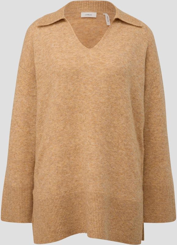 S.Oliver BLACK LABEL Gemêleerde Trui met Wol Geel