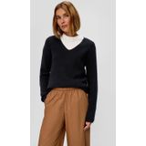 S.Oliver Ribgebreide Trui Zwart