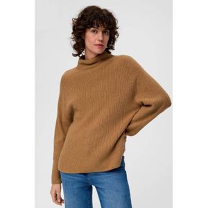 S.Oliver Ribgebreide Trui met Wol Camel