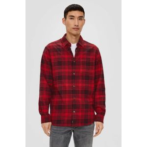 s.Oliver Sales GmbH & Co. KG/s.Oliver Geruit overhemd voor heren, regular fit, geruit, regular fit, rood, XXL