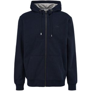 s.Oliver - Sweatvest - Navy - Capuchon met Trekkoord - Lange Mouw