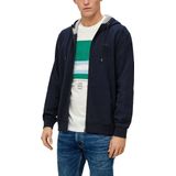 s.Oliver - Sweatvest - Navy - Capuchon met Trekkoord - Lange Mouw