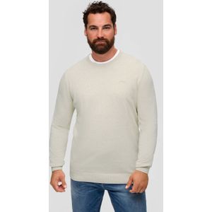 s.Oliver Big Size - Trui - Ecru - Met Logo