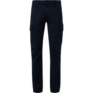 s.Oliver - Regular Fit - Joggingbroek - Blauw Zwart - Katoenmix