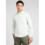 s.Oliver - Overhemd - Groen/Wit - Katoen - Gestreept, Knoopsluiting, Button-down Kraag, Lange Mouw