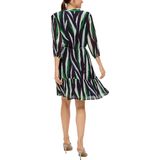 s.Oliver BLACK LABEL - Jurk - Navy - Chiffon - Knielengte - Lange Mouw