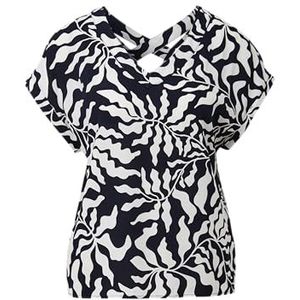 Blouse - Viscose - Zachte V-hals - Ontspannen Pasvorm - Korte Mouwen