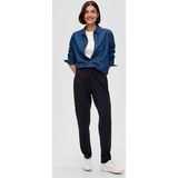 s.Oliver - Casual Interlock Joggingbroek - Taps Toelopend - Enkellengte