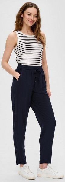 s.Oliver - 5959 - Broek - Relaxed Fit - Elastische Tailleband met Trekkoord