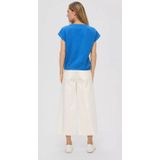 T-shirt - Mélange - Jersey - Kwartmouw - Losse Pasvorm