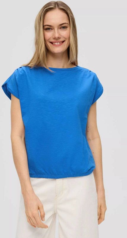 T-shirt - Mélange - Jersey - Kwartmouw - Losse Pasvorm