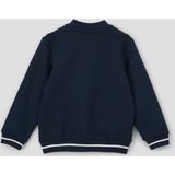 s.Oliver - Baseball Jas - Blauw - Katoenmix - Opstaande Kraag