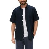 s.Oliver - Overhemd - Marine - Regular Fit - Halve Mouw