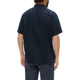 s.Oliver - Overhemd - Marine - Regular Fit - Halve Mouw