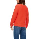 Bright Red - Pullover - Katoen/Polyacryl - V-hals, Lange Mouwen
