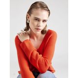 Bright Red - Pullover - Katoen/Polyacryl - V-hals, Lange Mouwen