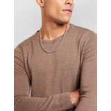 s.Oliver - Trui - Bruin - Knitwear - Ronde Hals, Lange Mouw, Normale Pasvorm