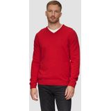 Gebreide Trui - Katoen - V-hals - Geborduurd Logo - Heren