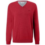 Gebreide Trui - Katoen - V-hals - Geborduurd Logo - Heren