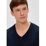 s.Oliver - Shirt - Navy - 3 Pack - Kwartmouw - Ronde Hals - Effen