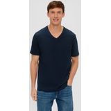 s.Oliver - Shirt - Navy - 3 Pack - Kwartmouw - Ronde Hals - Effen