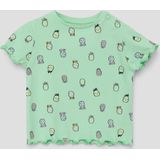 s.Oliver - Shirt - Geel/Mintgroen/Lavendel/Zwart - Jersey - Ronde Hals