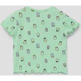 s.Oliver - Shirt - Geel/Mintgroen/Lavendel/Zwart - Jersey - Ronde Hals