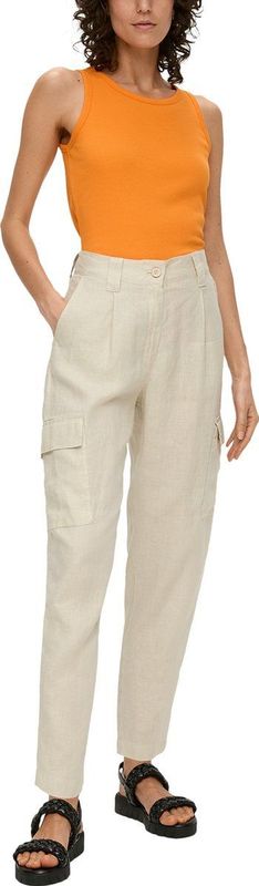 s.Oliver - Cargobroek - Luchtig - Korte Pijp - Superhoge Taille