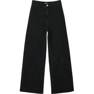 Jeans - Grey/Black - Met Riemlussen en Achterzakken - Wijd Model