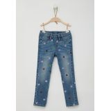 Jeans - Blauw - Regular Fit - Met Print - Normale Taillehoogte