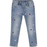 Jeans - Blauw - Regular Fit - Met Print - Normale Taillehoogte
