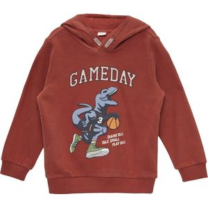 s.Oliver - Sweatshirt - Robijnrood - Regular Fit - Katoenmix met Capuchon