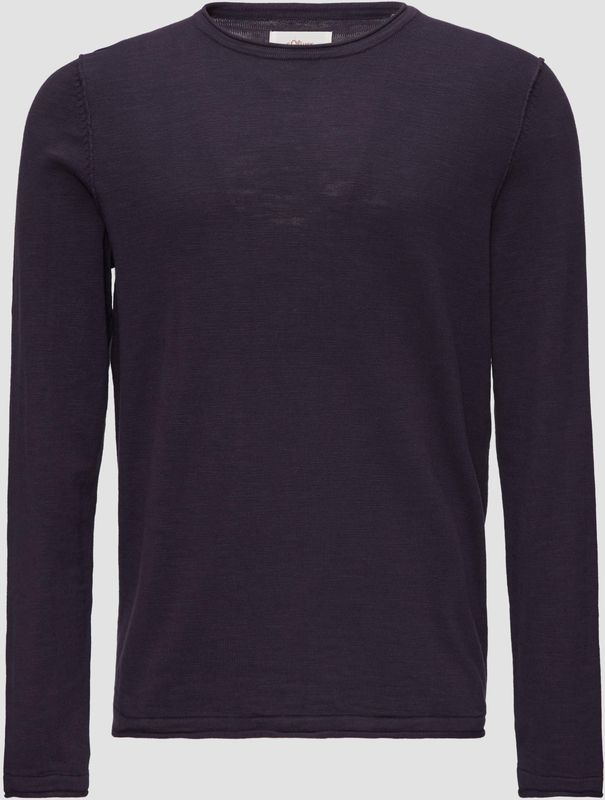 Sweater - Ronde Hals - Lange Mouwen - Regular Fit - Vlamgarenstructuur