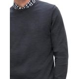 s.Oliver - Trui - Donkergrijs - Katoen - Ronde Hals