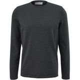 s.Oliver - Trui - Donkergrijs - Katoen - Ronde Hals