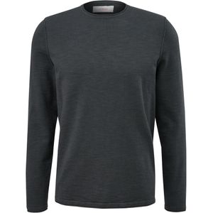 s.Oliver - Trui - Donkergrijs - Katoen - Ronde Hals