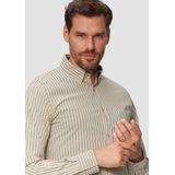 s.Oliver - Herenhemd - Bruin - Slim Fit - Buttondown-kraag